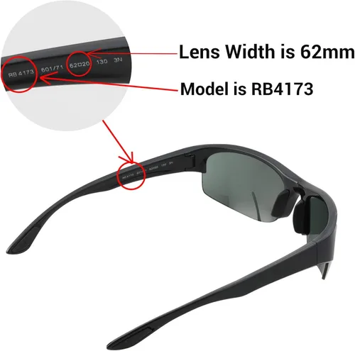Miniatura 4 de Walleva Lentes de repuesto para lentes de sol Ray-Ban RB4173 de 2441in múltiples opciones disponibles