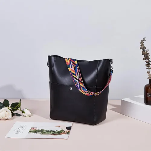 Miniatura 7 de Telena Bolsos cruzados para mujer, de cuero vegano, bolso cruzado para el hombro, bolsa de cubo Hobo