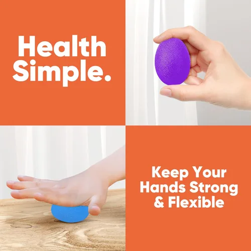 Miniatura 4 de HiKeep Bolas de estrés para adultos (paquete de 6), pelota antiestrés, dispositivos de fortalecimiento de manos, ejercitadores de mano para fuerza