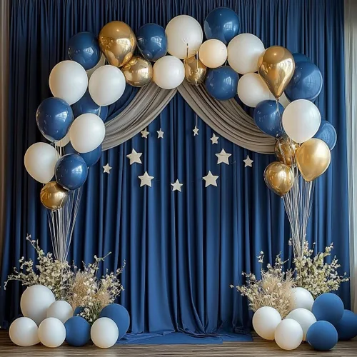 Miniatura 41 de Cortina de fondo azul bebé de 10 pies x 8 pies sin arrugas para fiesta, cortinas de fondo de poliéster azul para fotografías, decoraciones para baby