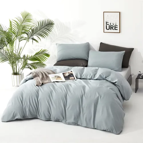 Miniatura 3 de Houseri - Juego de edredón azul, tamaño Queen, ropa de cama para mujeres y niñas, juego de edredón de color azul claro, tamaño Queen, para niños