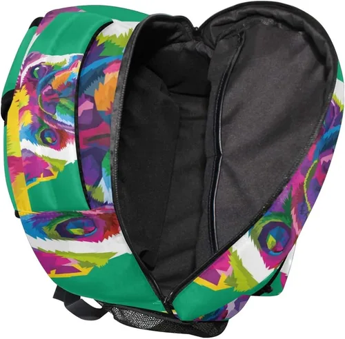 Miniatura 6 de Mochila escolar Bulldog Francés Adolescentes Niñas Niños Bolsa de viaje
