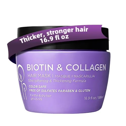 Miniatura 10 de Mascarilla de queratina Luseta para cabello liso, hidratante y nutritiva para cabello seco y dañado, 16.9 onzas