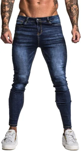 Miniatura 4 de Jeans Gingtto ajustados, desgastados, para hombre
