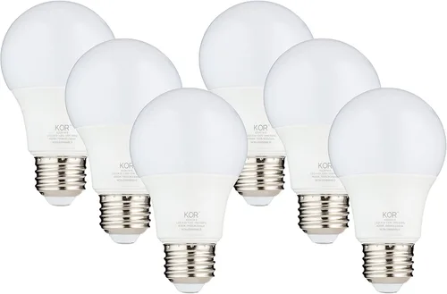 Miniatura 11 de KOR Bombillas LED equivalentes a 100 W, 15 W, 1500 lúmenes, luz blanca diurna 5000 K, no regulable, base estándar A19 E26, vida útil de 10000 horas
