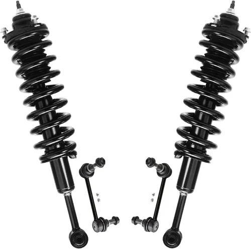Miniatura 47 de Detroit Axle - Kit de puntales delanteros 2WD para Ford F-150 2005-2008 Lincoln Mark LT 2005-2008, 2 puntales con muelle helicoidal, 2 enlaces