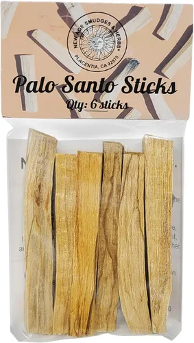 Sacred Palo Santo - Varillas de incienso de madera – New Age Smudges & Herbs | Arnés de madera sagrada para limpieza, meditación y energía | De