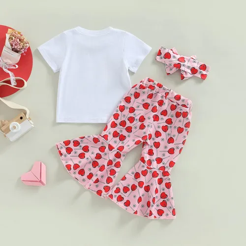 Miniatura 12 de Conjunto de sudadera con cuello redondo y estampado de pastel de calabaza para niña, camiseta y pantalones acampanados