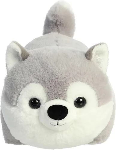 Miniatura 2 de Aurora Adorable animal de peluche Spudsters Haze Husky – Forma redonda que hace que los abrazos reconfortantes – Perfecto para niños de todas