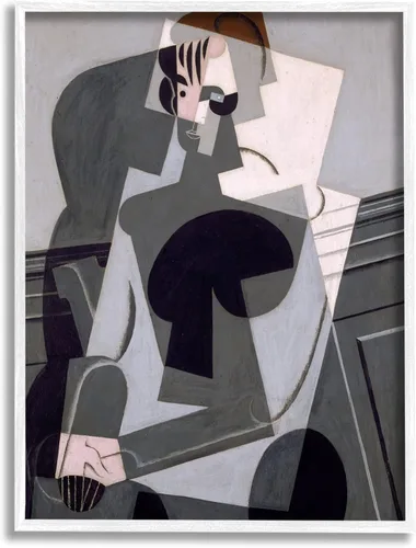 Miniatura 9 de Stupell Industries Retrato de Madame Josette Juan Gris Pintura abstracta clásica enmarcada arte de la pared, diseño por one1000paintings