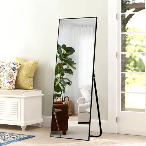 Miniatura 3 de KIAYACI - Espejo para pared de cuerpo completo, espejo para dormitorio o vestidor, se puede colocar de pie, colgado o apoyado contra la pared