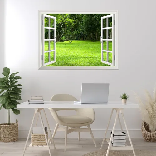 Miniatura 25 de wall26 Adhesivo de pared extraíble/mural de pared Spring on the Plains Creative Window View Decoración de pared - 36 x 48 pulgadas Primavera