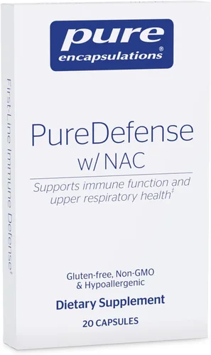 Pure Encapsulations PureDefense con NAC | Mejora la defensa inmunológica de primera línea y la salud respiratoria superior | 20 cápsulas