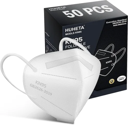 Miniatura 7 de HUHETA 50 PCs KN95 Face Mask, 5-Layer Face Mask Filter Efficiency≥95%
