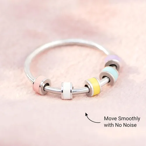 Miniatura 5 de STORYJEWELLERY Fidget Ring, Anxiety Rings for Women, Spinner Ring, Silent Spinning Stress Rings, Fidget Jewelry, Womens Gifts Macorones