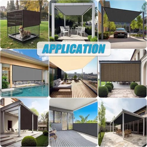 Miniatura 6 de Amagenix GN02 - Cubierta de pérgola 90% de 6 x 10 pies, paño de sombra moca con ojales para jardín al aire libre, patio, porche, grado comercial