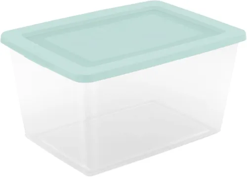 Miniatura 7 de Sterilite Paquete de 8 cajas de almacenamiento, contenedores apilables de plástico transparente, organizadores ligeros para el hogar con tapas a