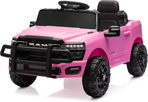 Miniatura 11 de Kidzone Camión de Policía de 12V para Montar, Camión Eléctrico RAM 3500 con Licencia para Niños con Control Remoto, Música Bluetooth, Luces LED