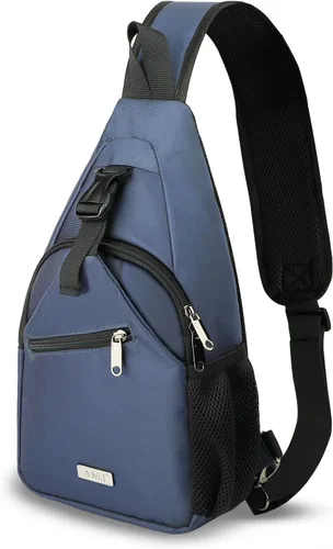AMJ Mochila Táctica de Pecho con Correa para Hombres, Bolsa de Hombro Antirrobo, Mochila Ligera para Senderismo, Ciclismo, Viaje, Camping