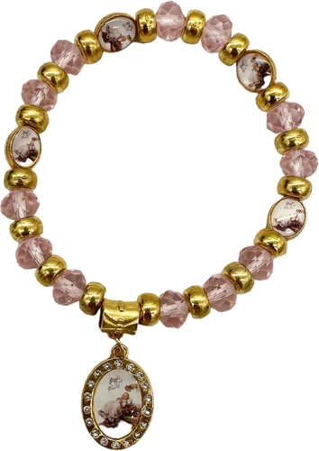 Miniatura 10 de Bautismo Favores Rosario Strech Pulsera Cruz Fiesta Recuerdos de Bautizo Católico Cristiano Recuerdos de Recuerdos de Recuerdos - 12 PCS