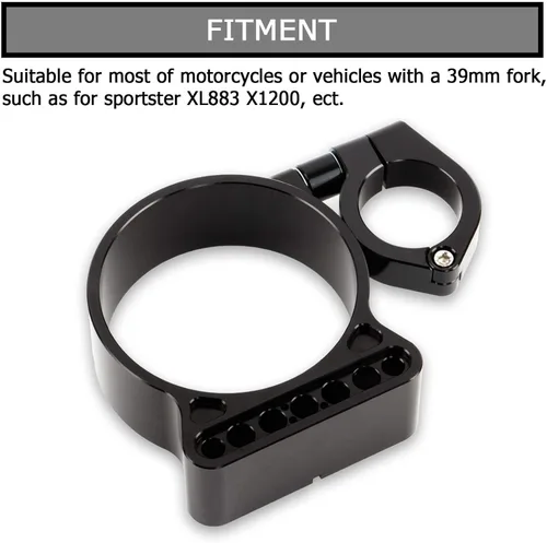 Miniatura 2 de Cubierta del soporte de reubicación del velocímetro de montaje lateral Cubierta del instrumento del velocímetro para Sportster 883 XL1200 883 Negro