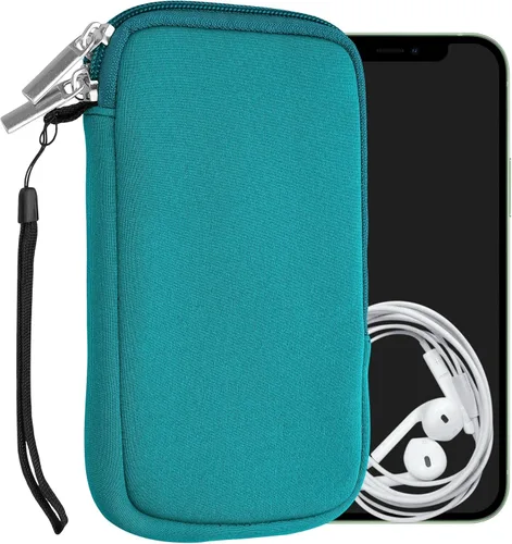 Miniatura 94 de kwmobile Funda universal para teléfono tamaño XS - 3,5/4 pulgadas - Funda de neopreno para teléfono inteligente con cremallera - Funda impermeable