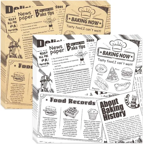 Miniatura 11 de 400 piezas de hojas de papel para alimentos, hojas de papel premium para delicatessen de 10"x10", resistentes al agua y a la grasa, forros a prueba