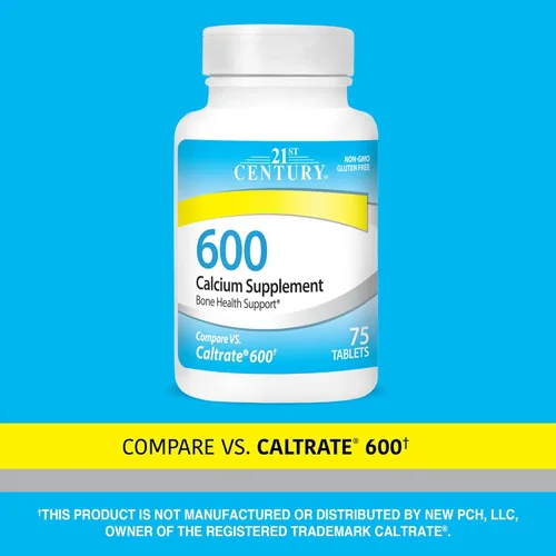 Miniatura 4 de 21st Century Suplemento de calcio, 600 mg, 75