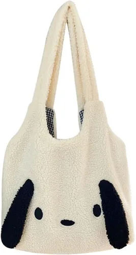 JQWYGB Bolso de mano esponjoso para mujer Bolso de mano Kawaii estético lindo Y2K bolso de mano mullido bolso de mano para las axilas