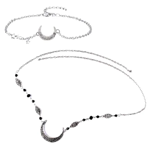 Miniatura 23 de Diadema de bruja con diseño de luna para mujer, corona de hada de elfo, disfraz de frente gitana vikinga, diadema bohemia luna dorada