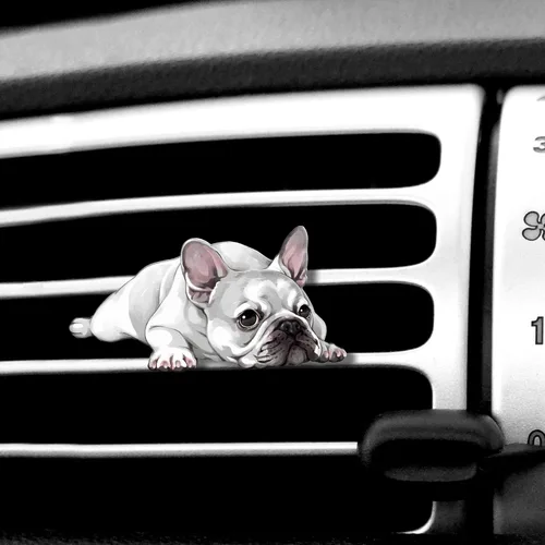 Miniatura 16 de WIRESTER Clip de ventilación con aroma fresco para automóvil, accesorios decorativos, decoración interior para autos Lindo perro perdiguero dorado