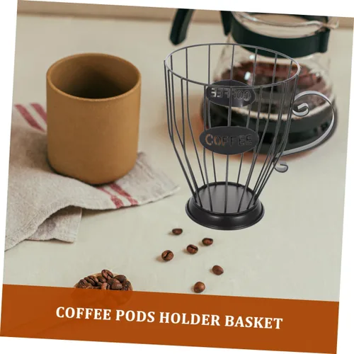 Miniatura 9 de Soporte para cápsulas de café, cesta de almacenamiento de barra de café, cesta de hierro para frutas, soporte para exhibición de cápsulas de café