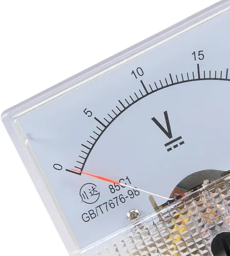 Miniatura 5 de uxcell Medidor de voltaje del panel analógico DC 0-20V 85C1 2,5% margen de error blanco