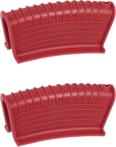Miniatura 13 de uxcell 4 piezas de soporte de silicona para mango de sartén caliente, funda antideslizante resistente al calor para cocina, ollas y sartenes, Azul