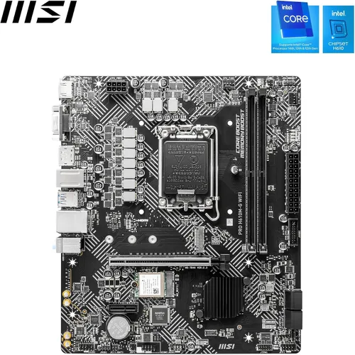 Miniatura 2 de MSI PRO H610M-G Placa base WiFi, Micro-ATX. Soporta procesadores Intel Core de 14ª, 13ª y 12ª generación, LGA 1700 - DDR5 Memory Boost 5600MHz/MAX