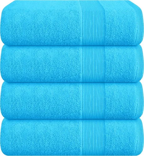 Miniatura 18 de Belizzi Home Toallas de Baño Extragrandes Premium de Algodón Paquete de 2, 35x70 - 100% Algodón Puro - Ideal para Uso Diario - Ultra Suave y Morado