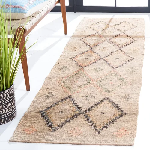 Miniatura 12 de SAFAVIEH Kilim Collection - Alfombra de 8 x 10 pulgadas, grande, natural y azul, hecha a mano de yute y algodón, diseño marroquí bohemio, ideal