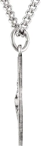 Miniatura 2 de Collar de cadena con dije de medalla de San Judas Taddeo de plata de ley 925 maciza 0866in Plata