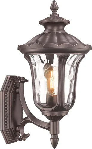 Miniatura 11 de Lámparas de pared para exteriores, faroles de pared exterior impermeables con vidrio ondulado Waer, apliques exteriores, luces de porche delantero