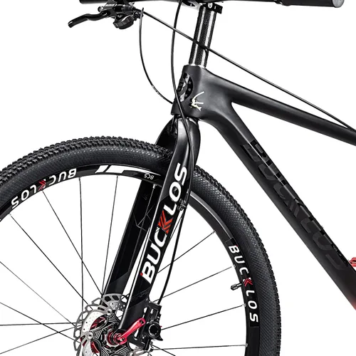 Miniatura 8 de BUCKLOS 26/27.5/29 "Mountain Bike Horquillas rígidas, 1-1/8" recto MTB freno de disco de horquilla rígida, aleación de aluminio superligera