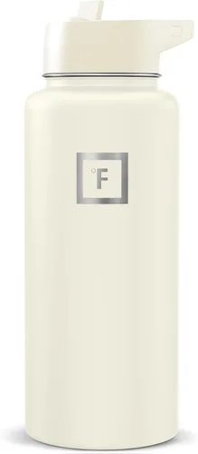 Miniatura 129 de IRON °FLASK Frasco de hidratación para acampar y senderismo con pajilla, botella de agua deportiva de acero inoxidable con aislamiento de boca