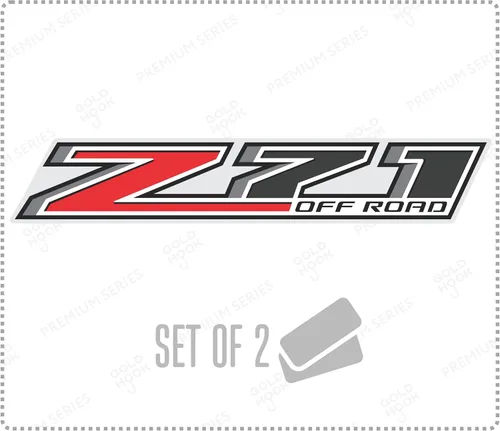 Miniatura 8 de GOLD HOOK Adhesivo para camiones Chevy Silverado Z71 pegatinas para carreteras fuera de camino - F (2014-2024) lateral de la cama 1500 2500 HD