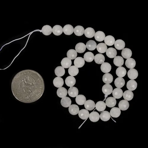 Miniatura 3 de Piedra lunar natural de 0.315 pulgadas (0.315 in), cuentas redondas sueltas para hacer collares, pulseras, joyas, 15 pulgadas
