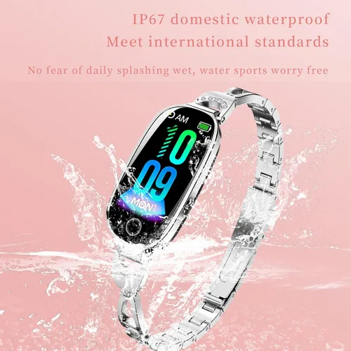Miniatura 7 de Rastreador de actividad física para mujer, reloj inteligente de fitness con monitoreo del sueño, monitor de frecuencia cardíaca, contador de pasos
