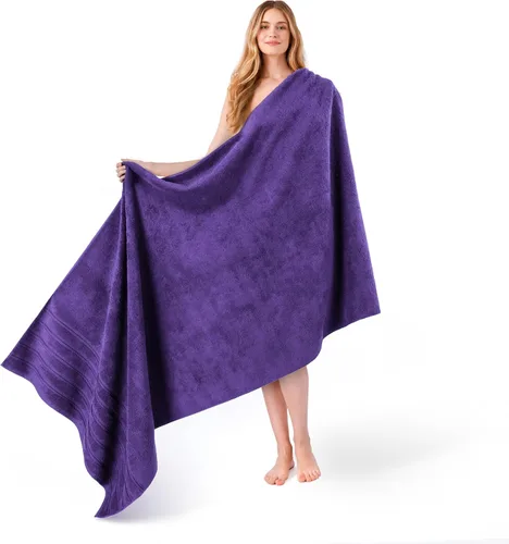 Miniatura 100 de American Soft Linen - Juego de 4 toallas, 100% de algodón turco, 27 x 54 pulgadas, tamaño extragrande, toallas para la ducha, color amarillo