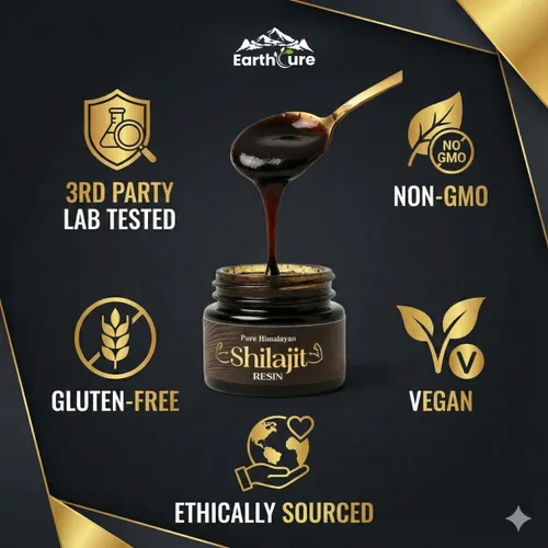 Miniatura 6 de Resina Shilajit pura del Himalaya de grado dorado, Shilajit natural 100% orgánico con 82.54% de ácido fúlvico, mayor potencia nutricional 85+
