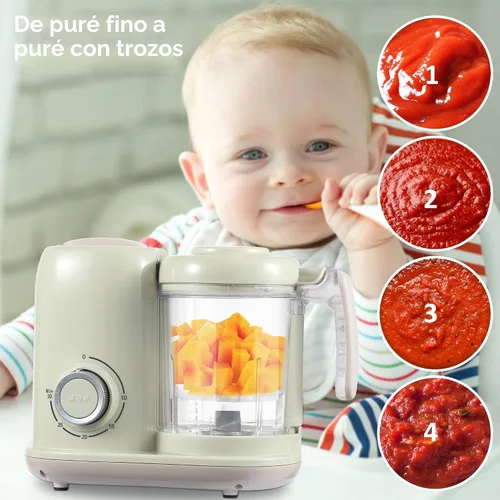 Miniatura 7 de AMZBABYCHEF Fabricante de Alimentos para Bebés, Procesador de Alimentos para Bebés y Vaporizador 4 en 1, Mezclador de Puré, Fabricante de Puré Verde