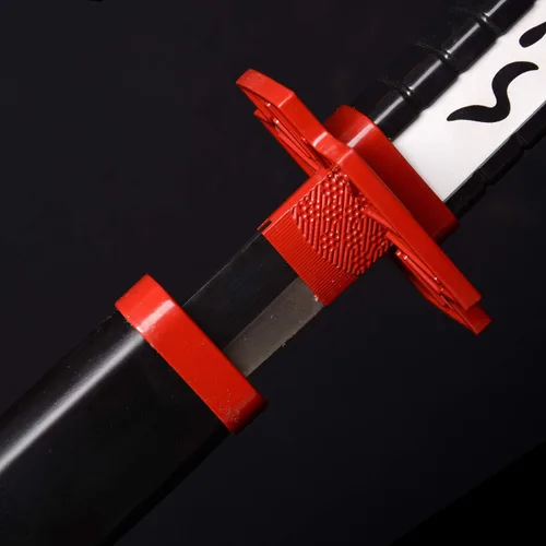Miniatura 4 de Sword fort Espada Akame de acero al carbono, hecha a mano, Katana de metal real, accesorios de anime, accesorios de cosplay, espada samurái, rojo