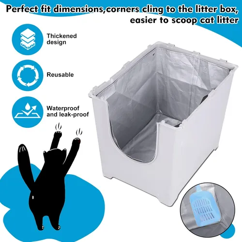 Miniatura 5 de Liner F compatible con caja de arena Modkat Flip (2 unidades) Revestimientos reutilizables para caja de arena abatible - Liner F para caja