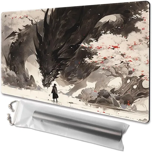 Miniatura 22 de MTG - Tapete de juego tamaño 24 x 14 pulgadas, bolsas de almacenamiento gratuitas, respaldo antideslizante, impresión, ideal para entusiastas